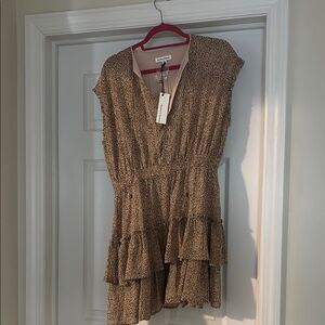 Brown Leopard Patterned Dress